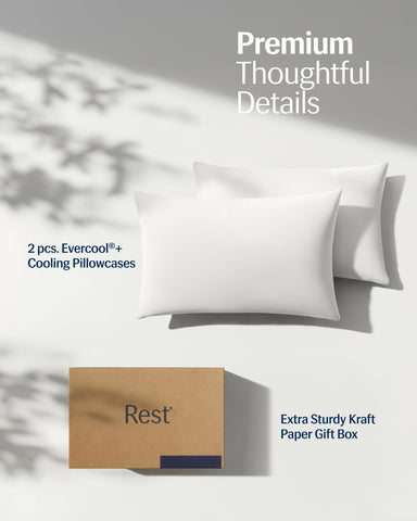 REST Evercool pillowcase, two-pillowcases-pack, convenient set for standard pillows.