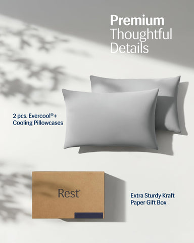 Stain-resistant surface of REST Evercool+ pillowcase maintains new look