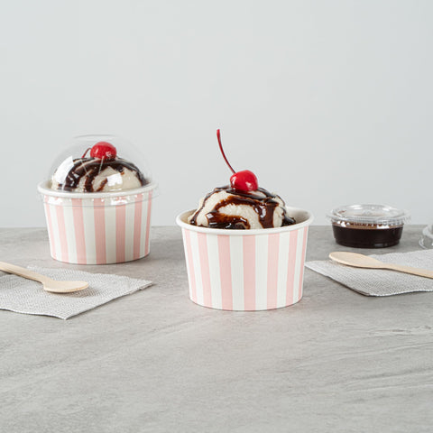 Restaurantware 5oz ice cream cup designed for hot and cold desserts.