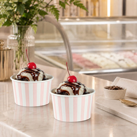 Restaurantware Coppetta freezable dessert cup supports easy storage of leftovers.