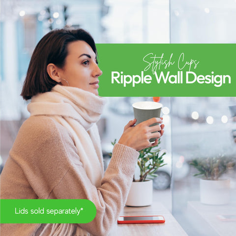Restaurantware Ripple Wall cup suited for hotel lobbies.