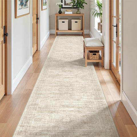 Restydon runner with anti-slip backing keeps the rug in place