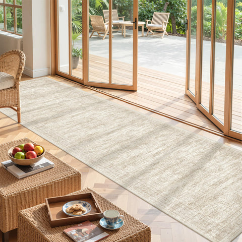 Restydon entryway rug protects floors with secure non-slip backing