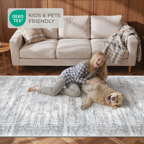 Restydon Rug Runner durable edge stitching helps prevent fraying in high-traffic areas.