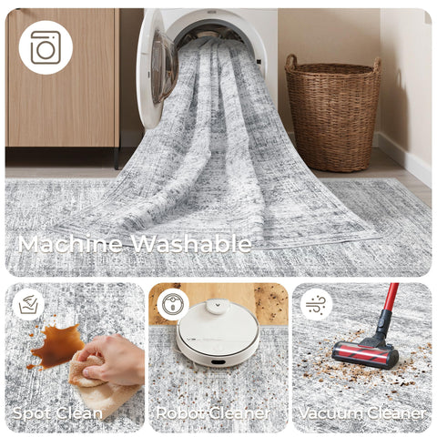 Restydon Rug Runner lifestyle shot shows versatile use in hallways and laundry.