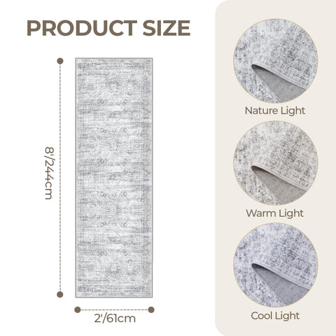 Restydon Rug Runner multi-room use reflects practical convenience from kitchen to bedroom.