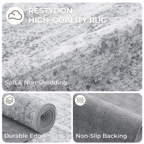 Restydon Rug Runner rubber backing closeup demonstrates durable floor grip.