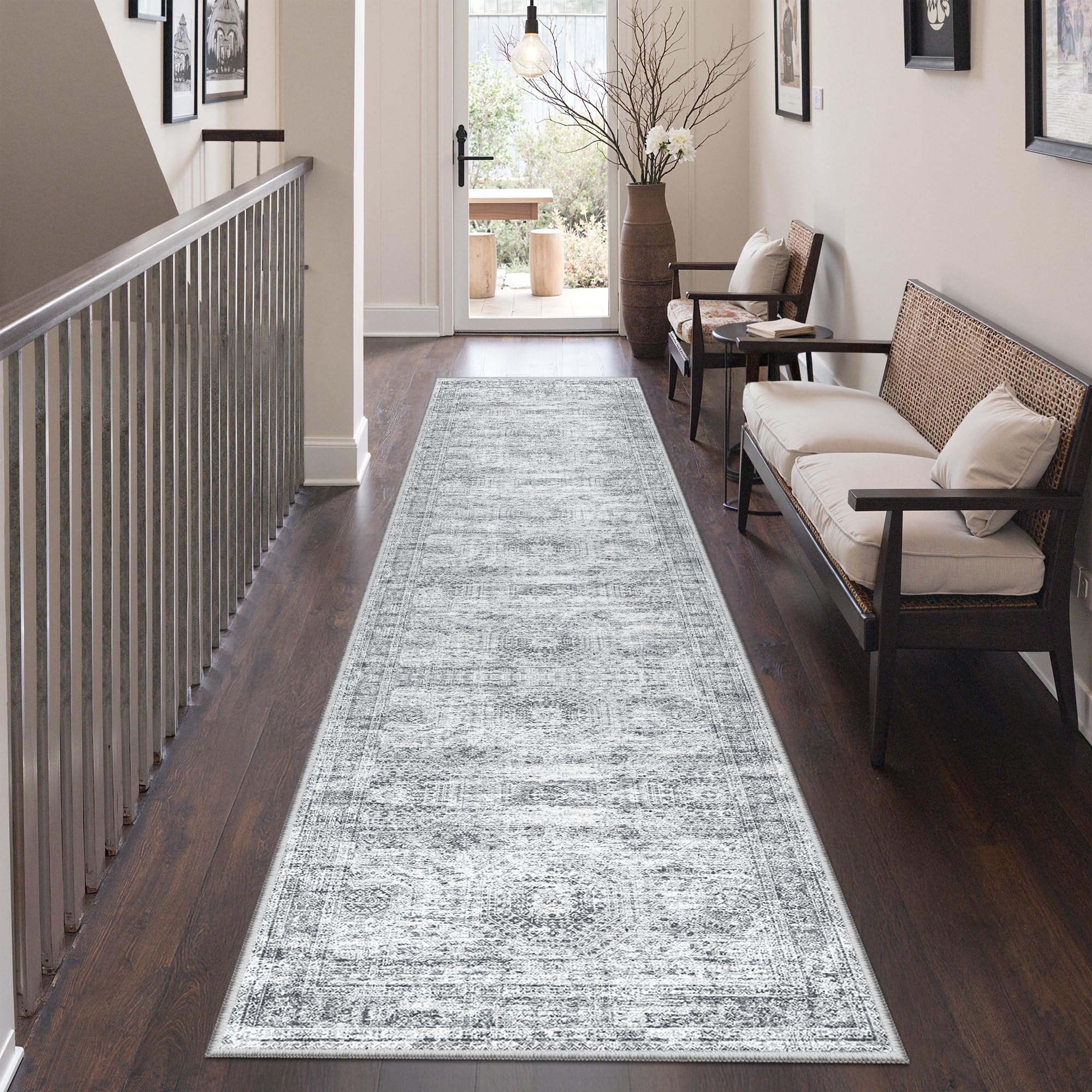 Restydon Rug Runner soft low-pile closeup for a cozy hallway underfoot.