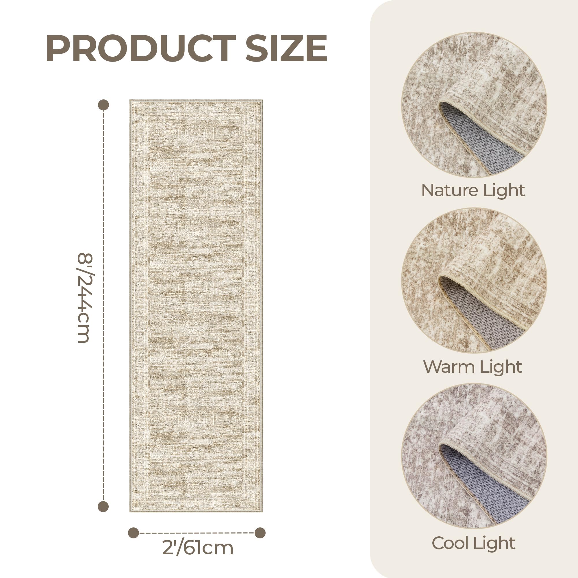 Restydon rug runner designed for high-traffic areas like laundry and bathrooms