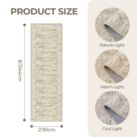 Restydon rug runner designed for high-traffic areas like laundry and bathrooms