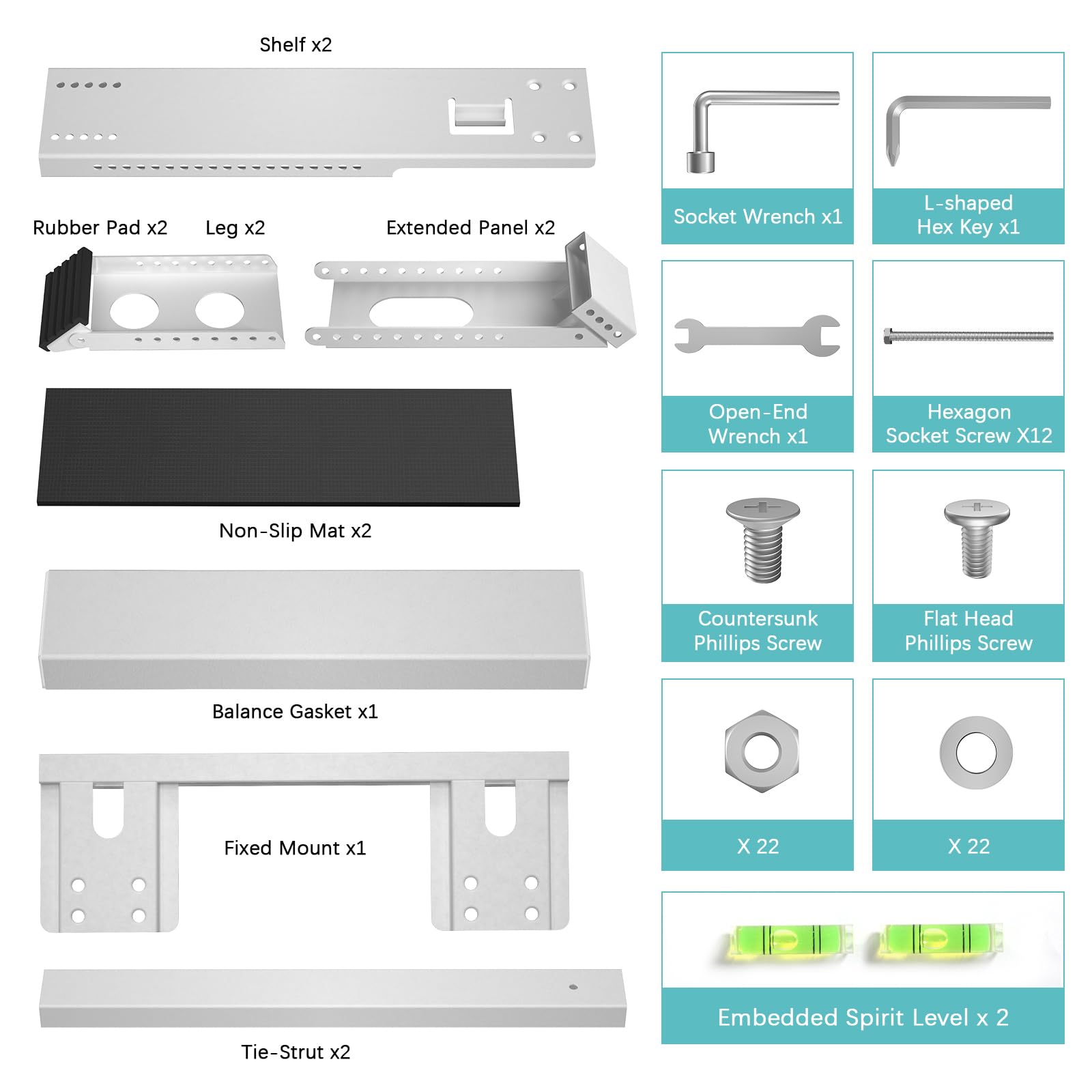 Retbtnm air conditioner bracket includes two bubble levels for precise alignment