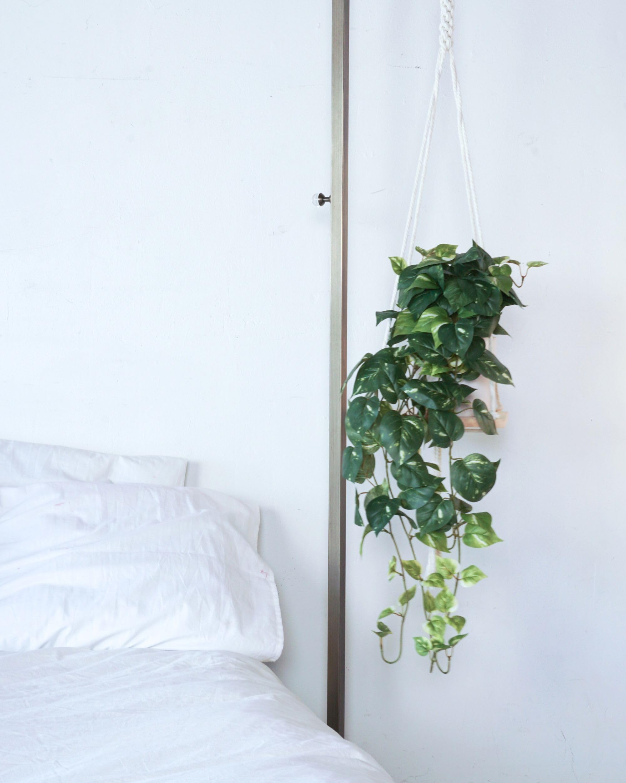 Retrograde pothos ivy 32in silk texture closeup; easy-care decor.