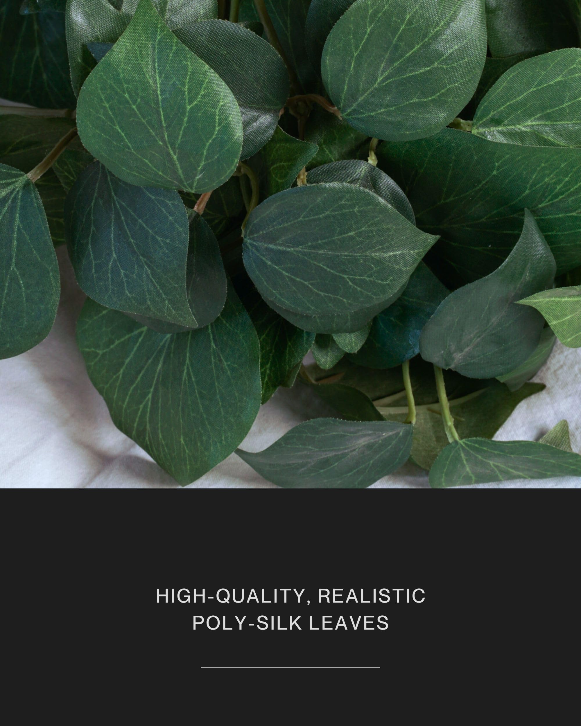 Retrograde pothos ivy silk plant in dark green for year‑round greenery.