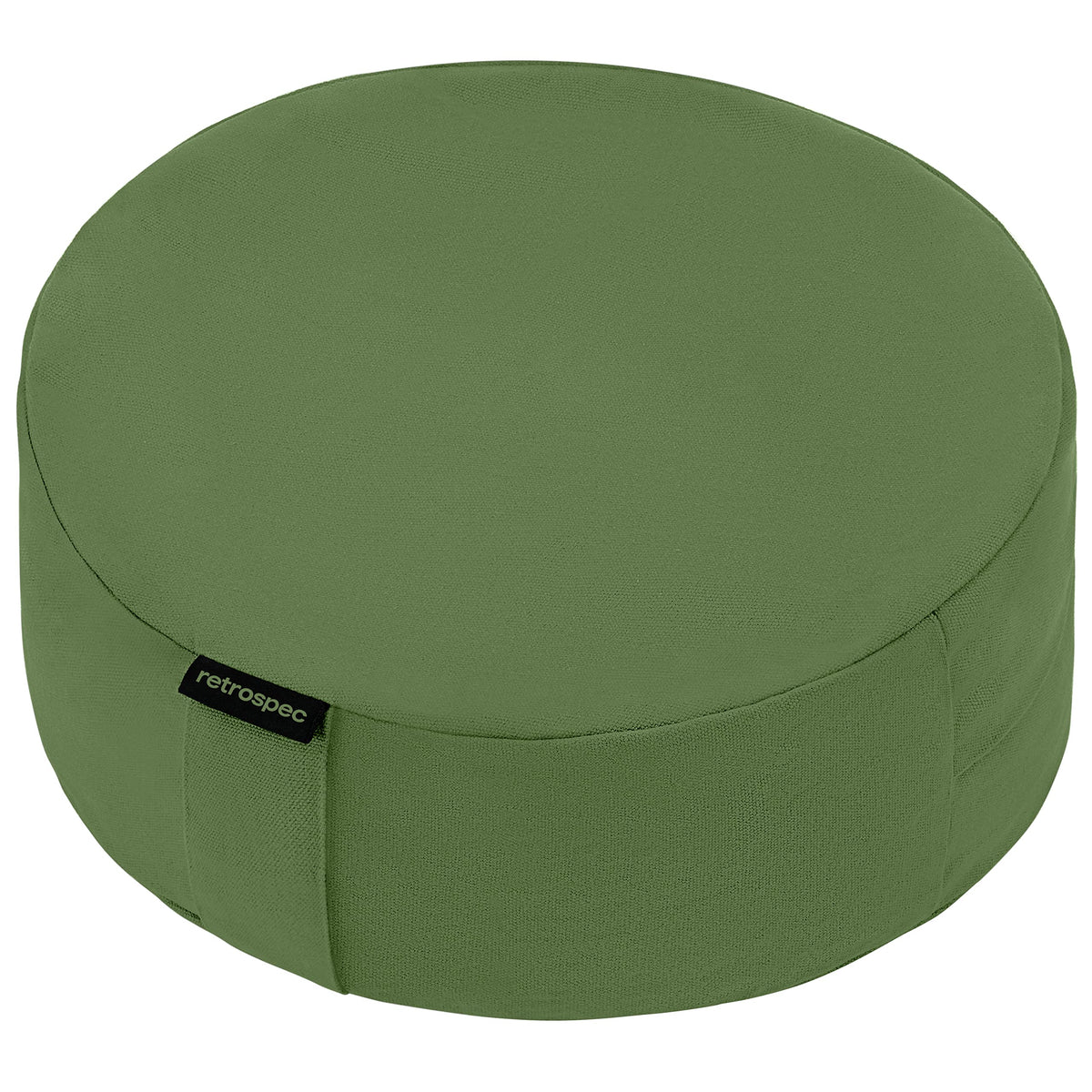Retrospec Sedona Zafu close-up buckwheat hull fill provides adaptive support.