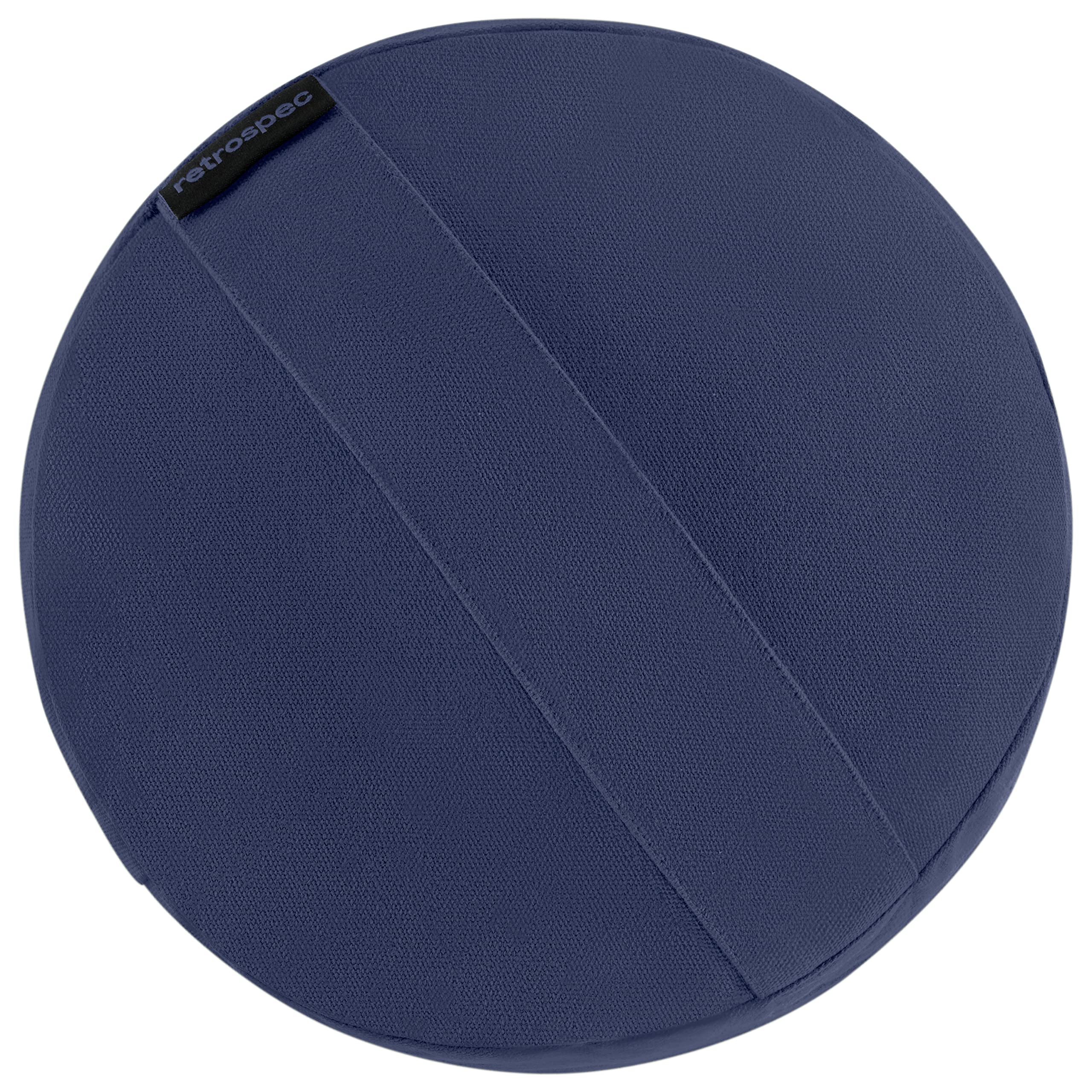 Interior PET blend filling maintains shape during daily yoga and meditation
