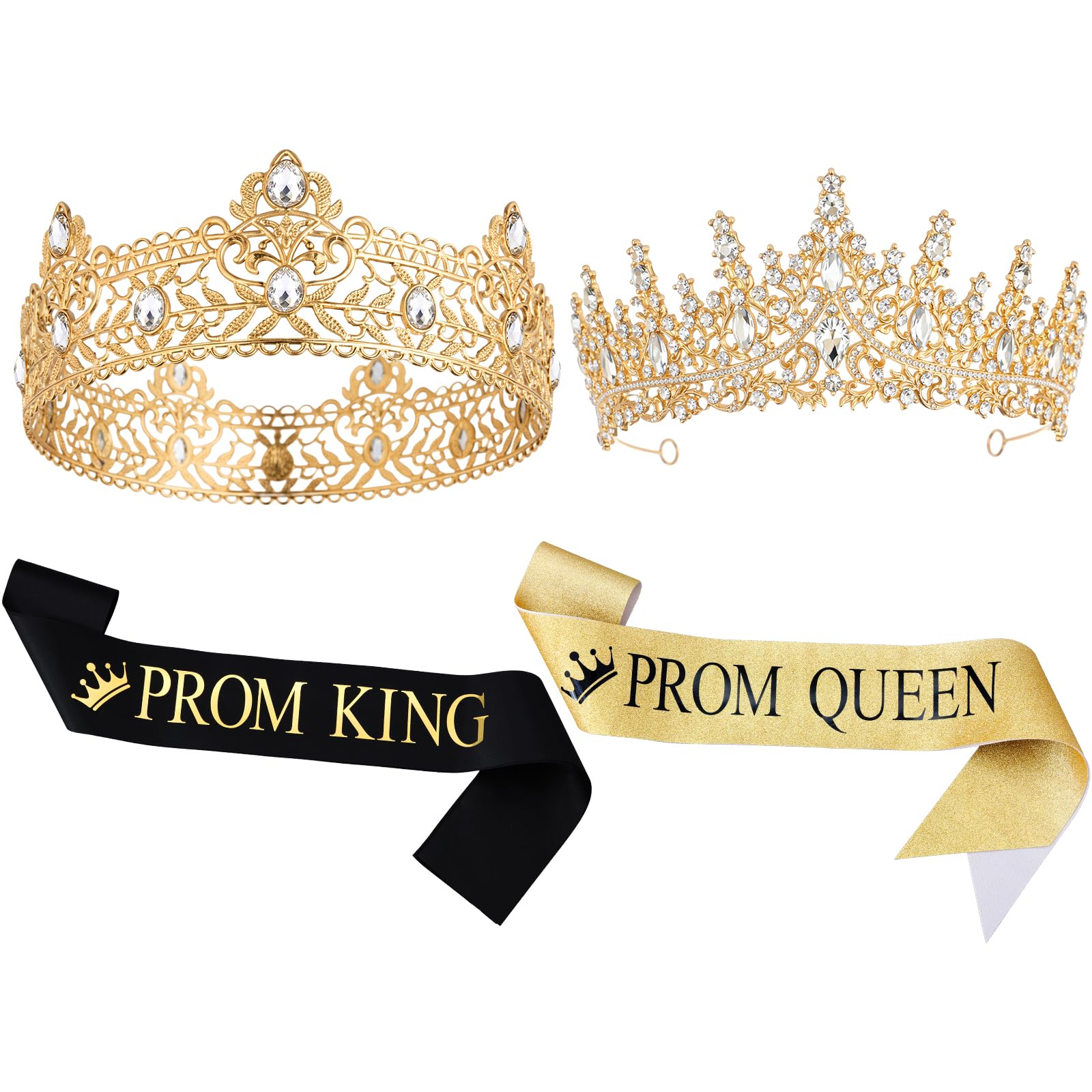 Retrowavy prom king crown close-up for a regal, photo-ready finish