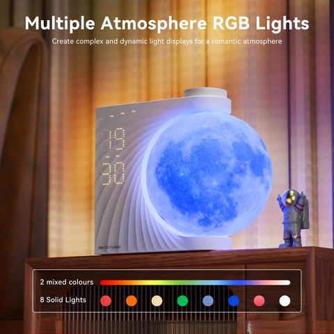 RETEYUNG Sunrise alarm clock snooze button used for a quick 10-minute repeat