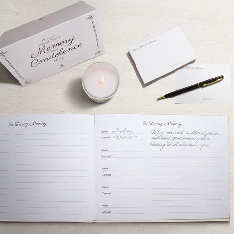 Revery metallic black pen included for neat, heartfelt inscriptions.