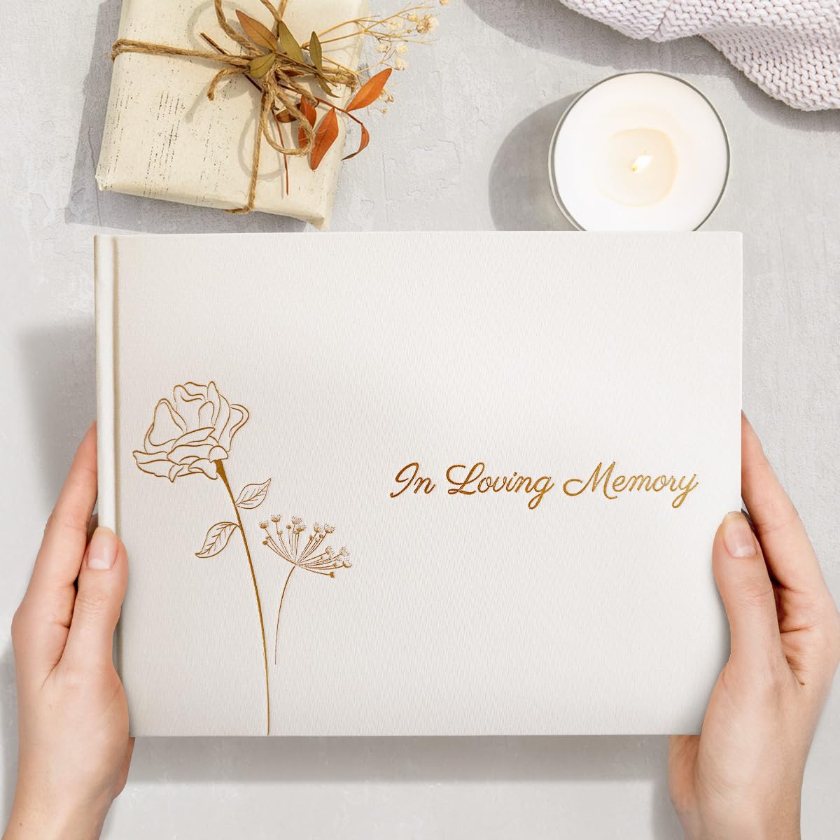 Revery funeral sign-in board offers a sturdy surface for guest messages.