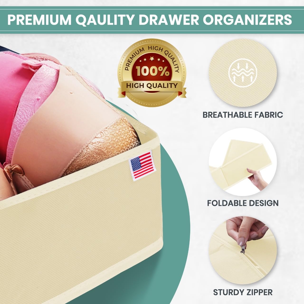RFAQK storage bin for bras and accessories in one place