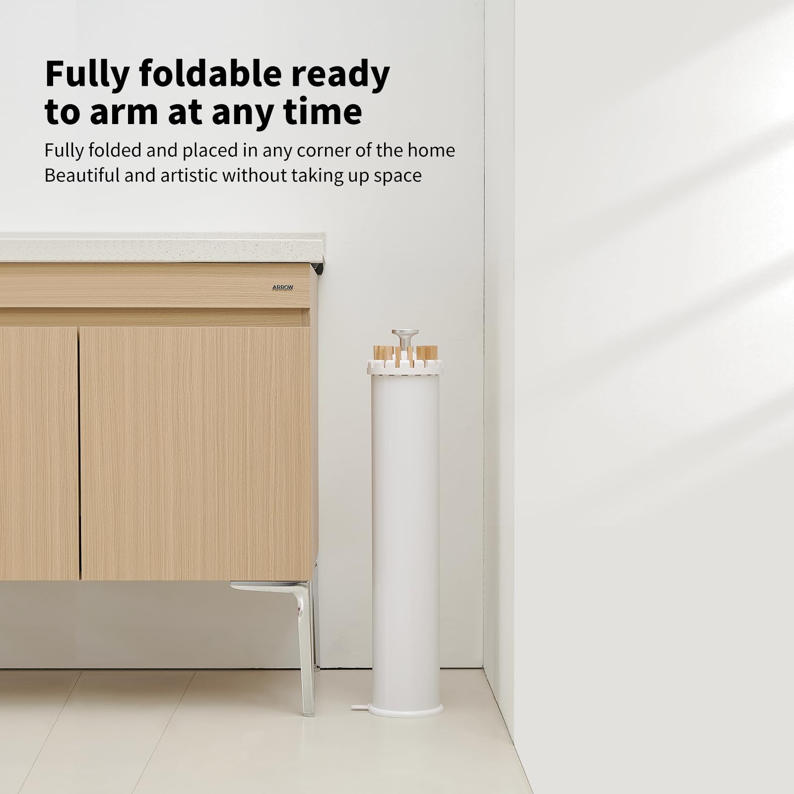 RFOUO wooden frame adds a natural touch to home laundry.