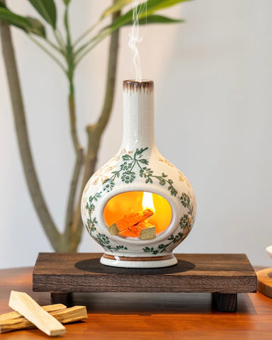 RGBDOT meditation space setup showing serene ambiance with incense.
