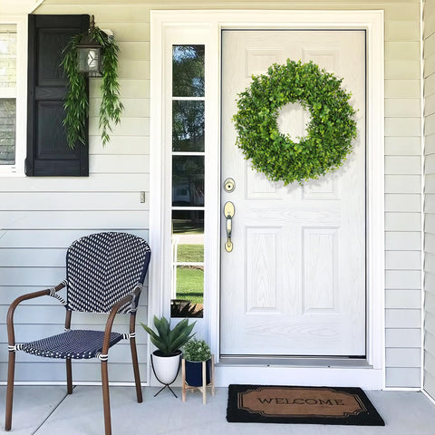 RHTRJ EVA-material reusable wreath preserves color across seasons.