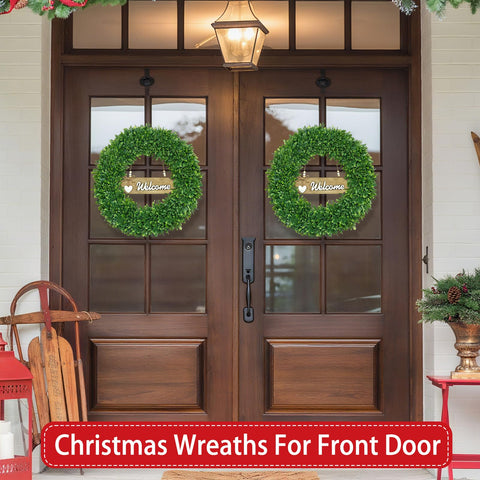RHTRJ front door wreath ready for year-round porch display.