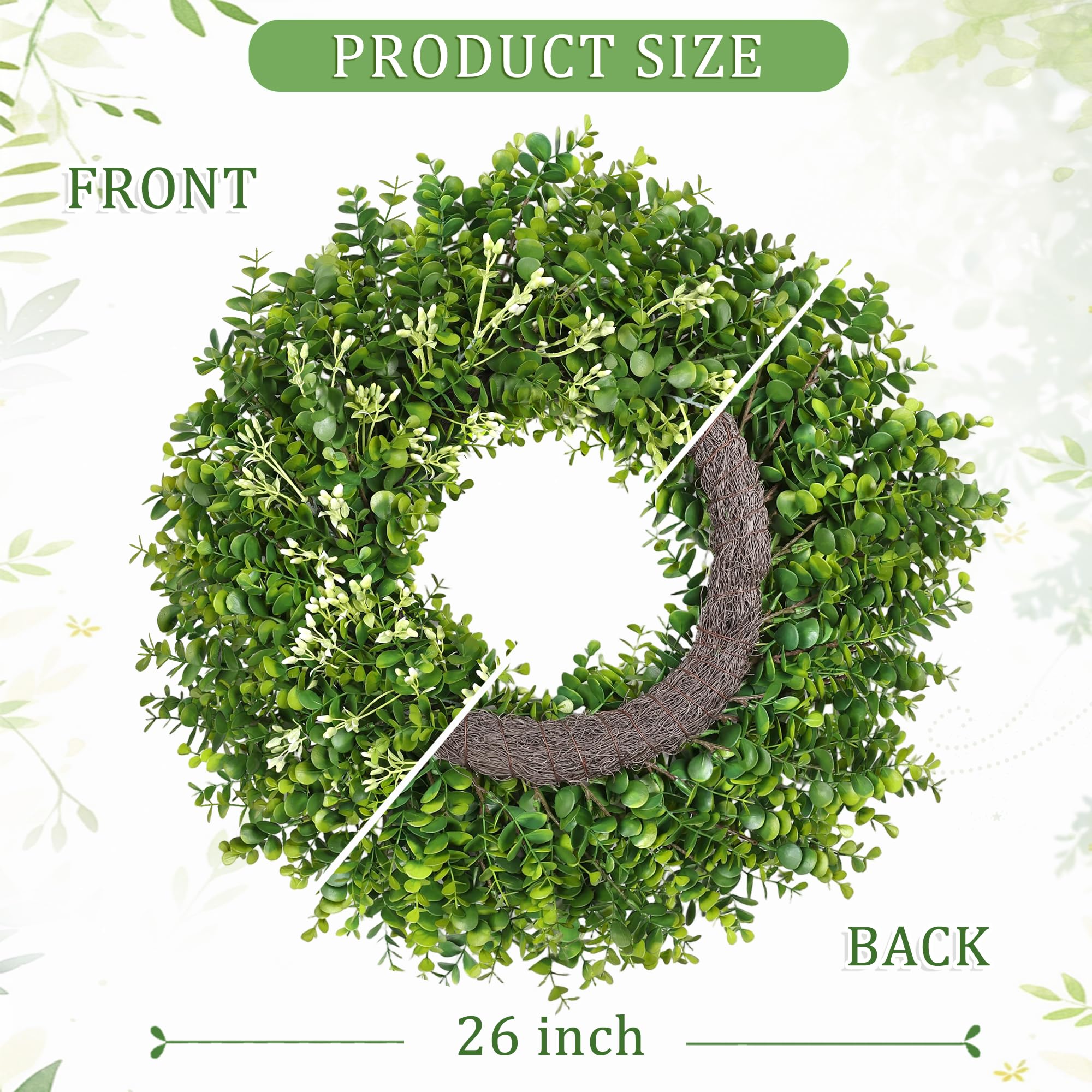 RHTRJ large wreath displayed on exterior wall to boost curb appeal