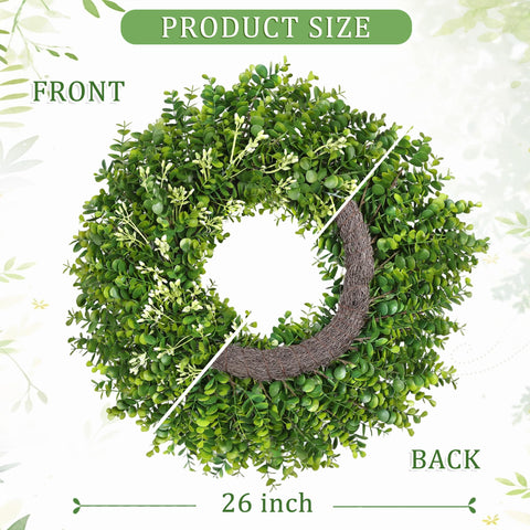 RHTRJ large wreath displayed on exterior wall to boost curb appeal
