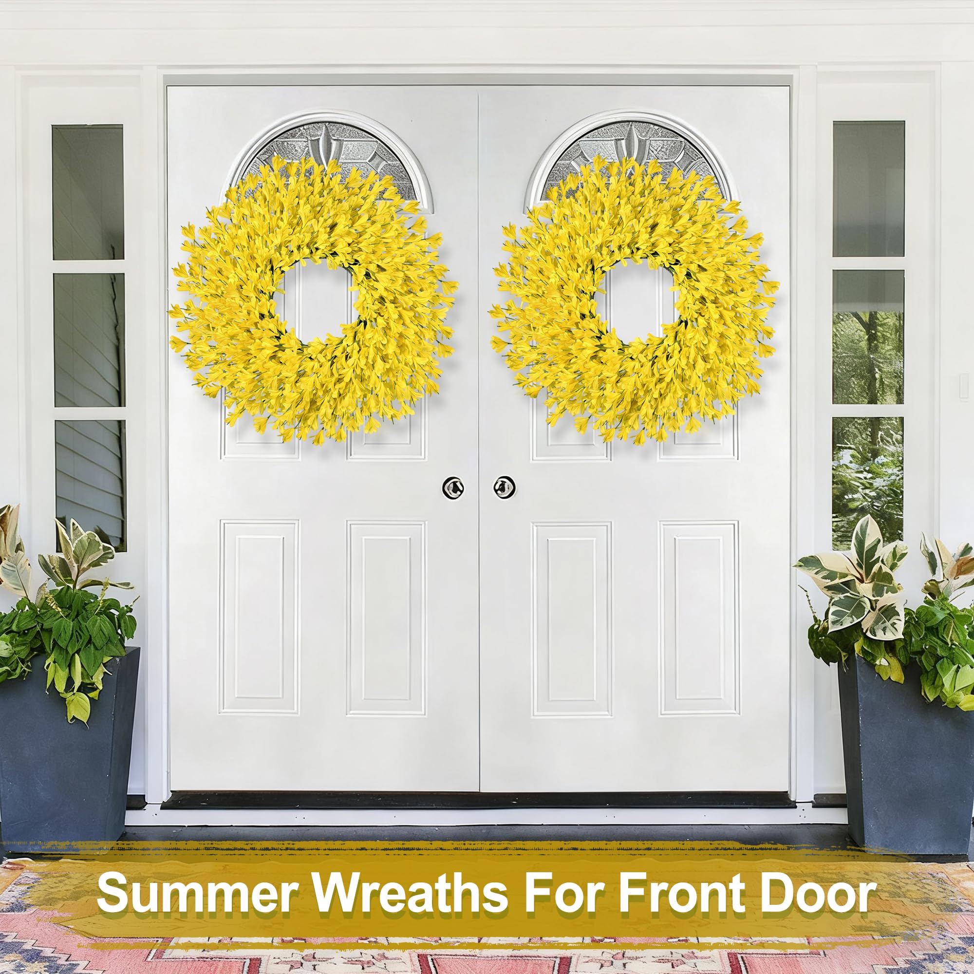 Rhtrj wreath decor on balcony brings outdoor brightness indoors