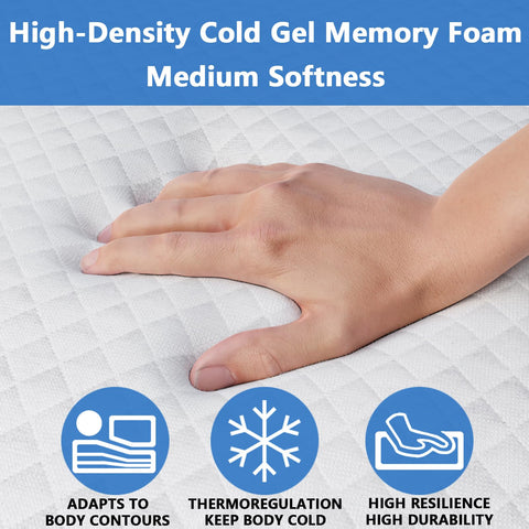 Rhyme Source high-density memory foam core maintains shape for long-lasting support.