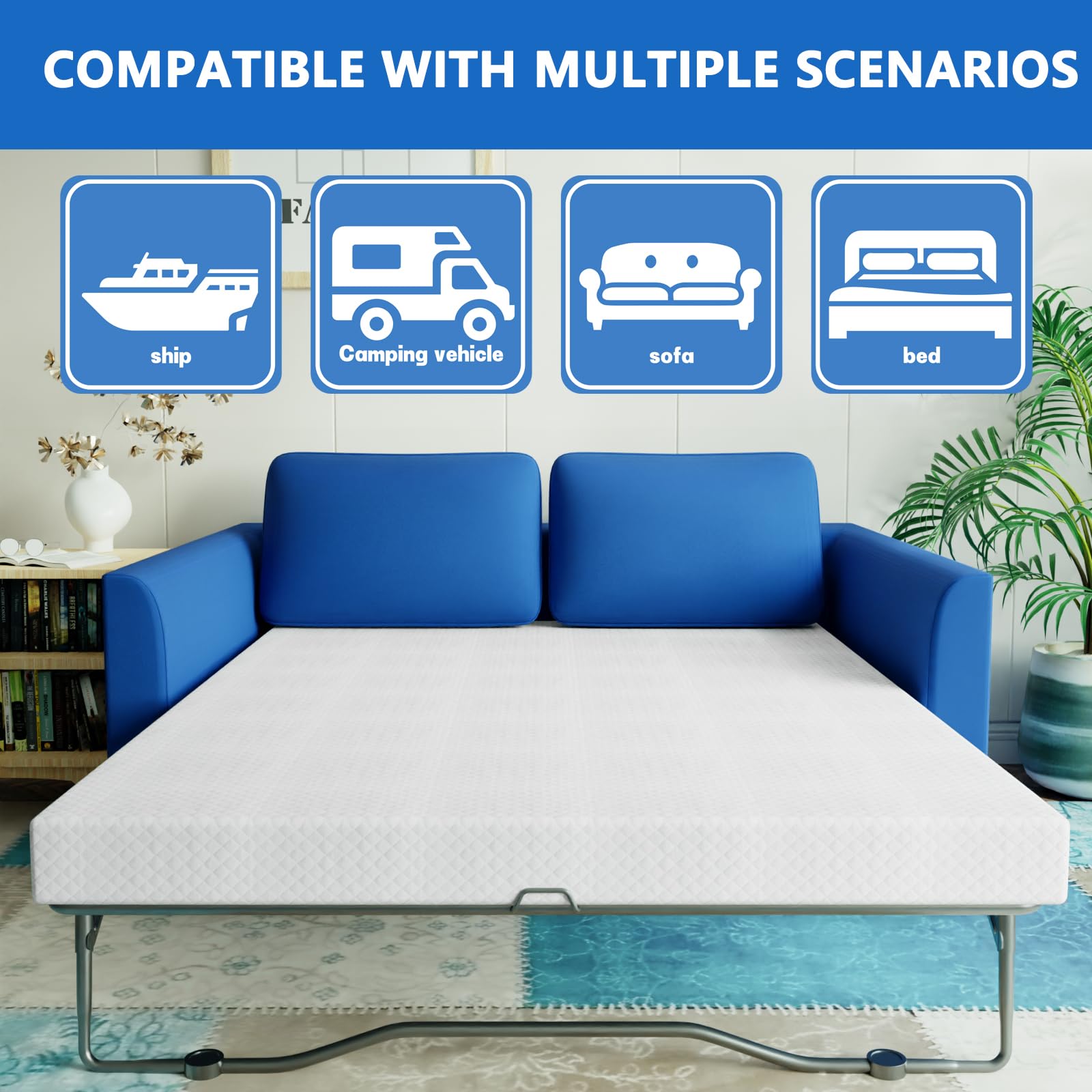 Rhyme Source temperature-sensitive foam contours to your body for added comfort.