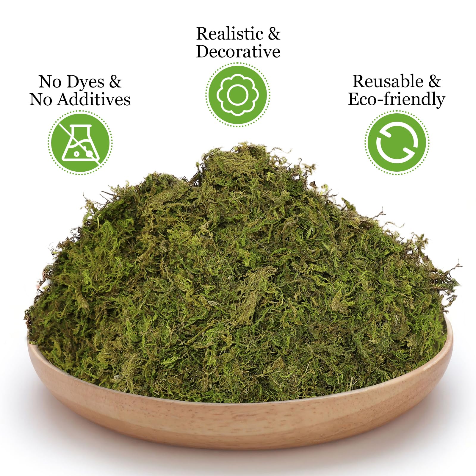 Riare artificial moss wedding centerpiece base adds vibrant greenery.