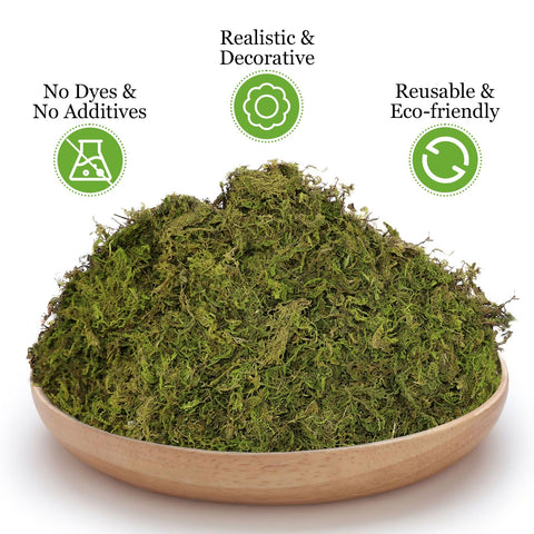 Riare artificial moss wedding centerpiece base adds vibrant greenery.