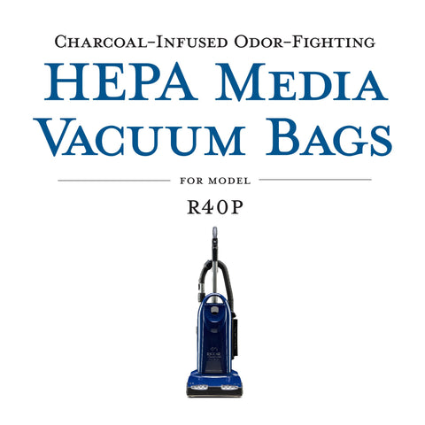 Close-up of the rigid self-sealing collar on a Riccar R40P bag.