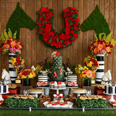 Riceshoot Derby wreath greenery detail showcases lush foliage and realistic leaves.