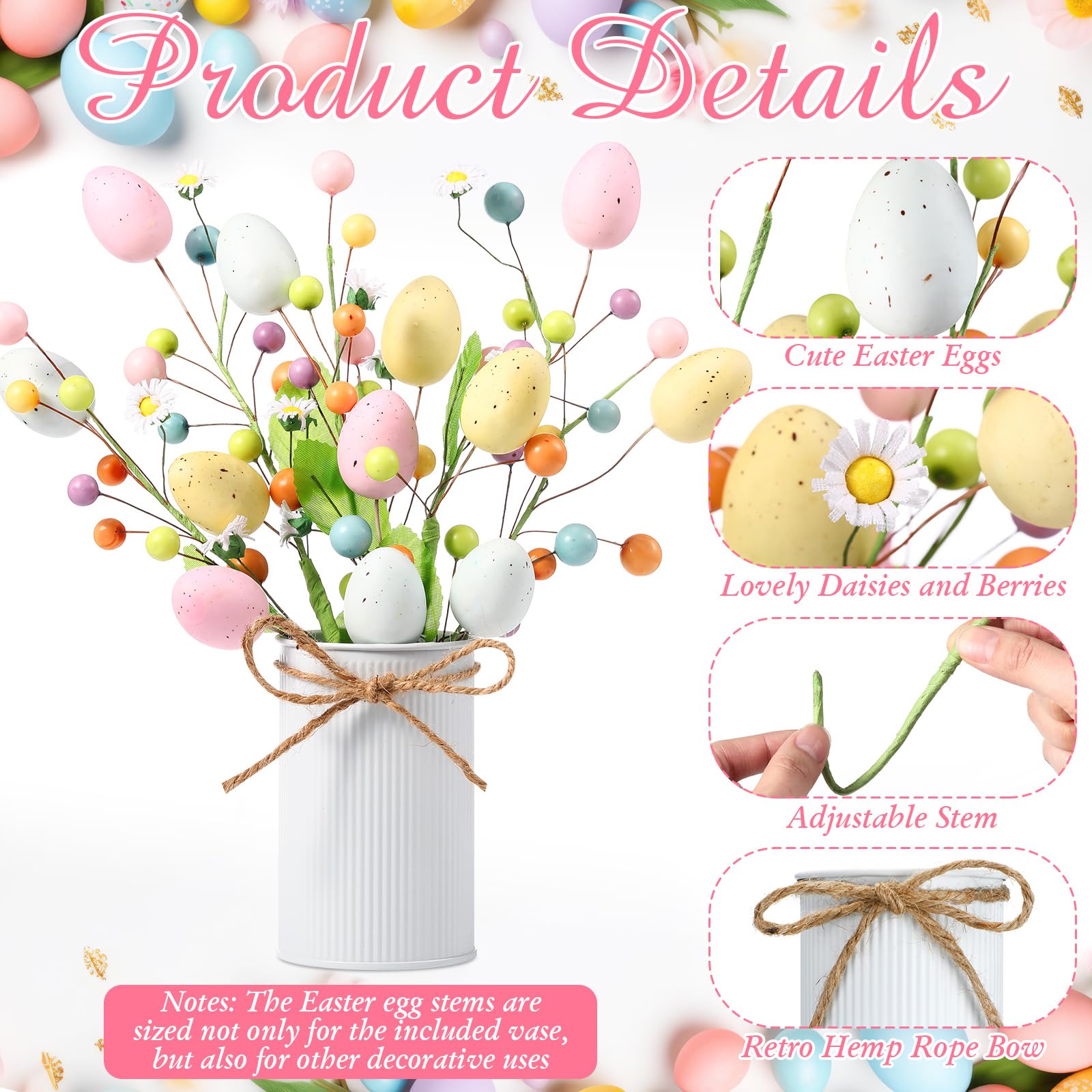 Riceshoot Easter egg twig branches create festive focal points
