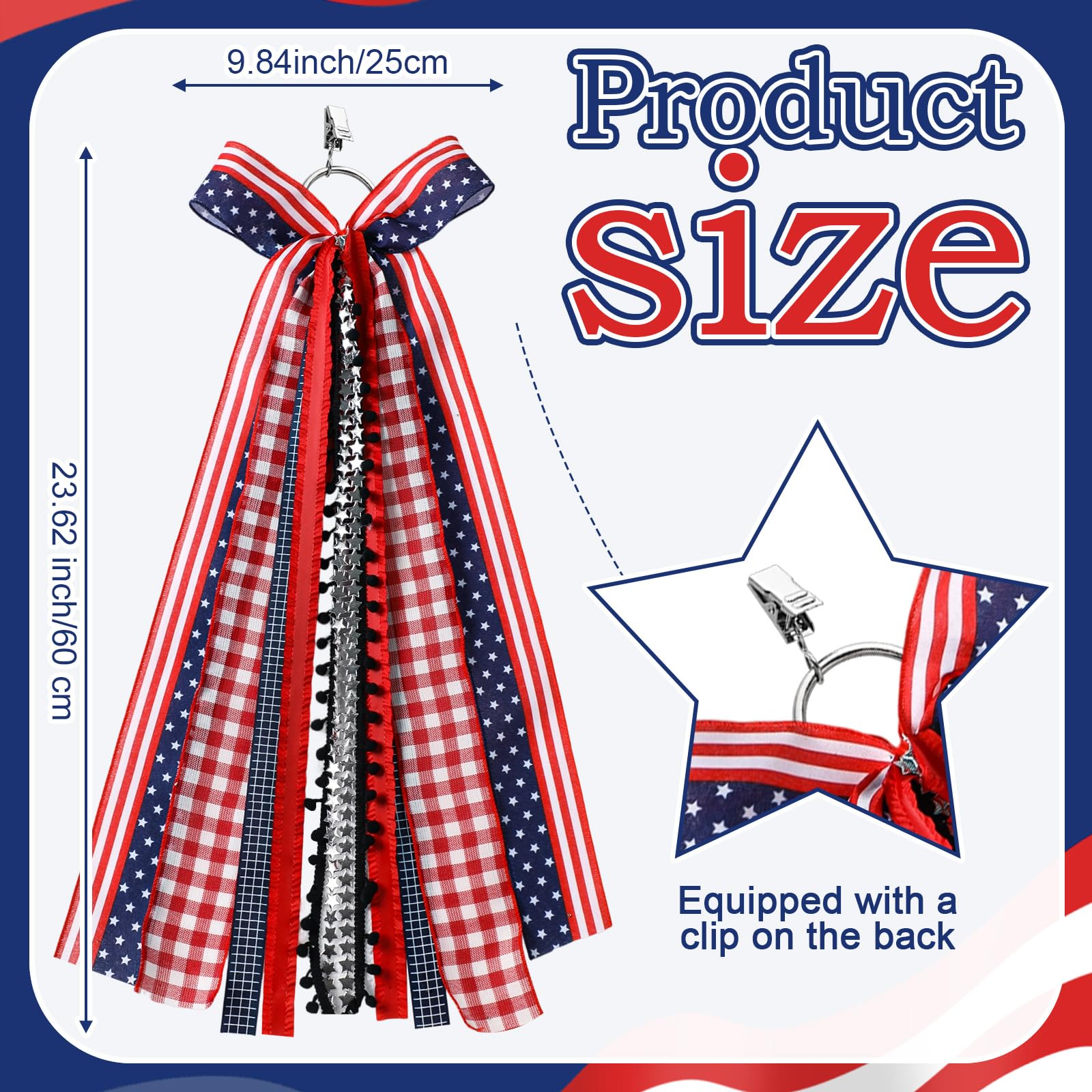 Riceshoot patriotic red white blue colorway enhances holiday decor