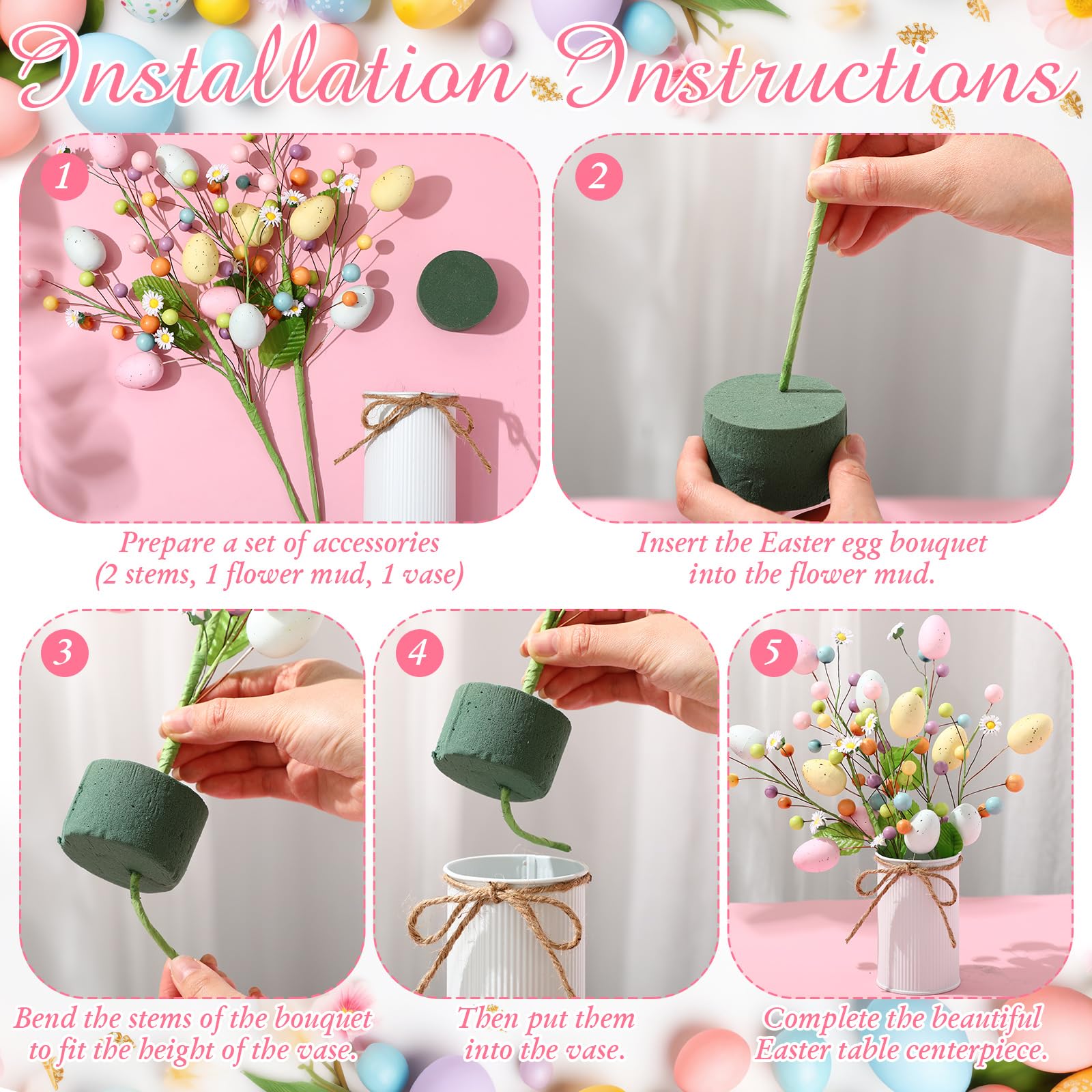 Riceshoot compact centerpiece fits tabletops and mantels