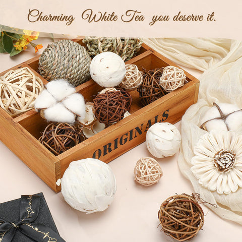 Assorted spherical fillers for bowls, baskets, or crafts by Riceshoot.