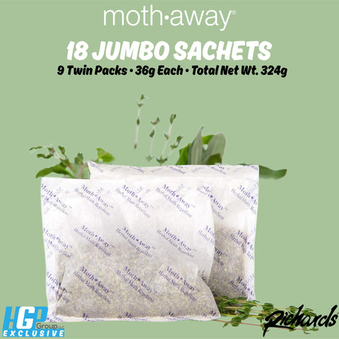 Richards Moth Away Made in USA label on packaging.