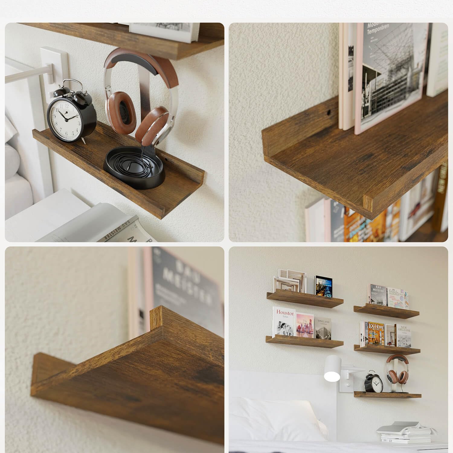 RICHER HOUSE bathroom shelves offer compact storage for toiletries and towels.