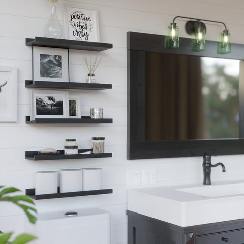 RICHER HOUSE bathroom storage ledges organize toiletries neatly