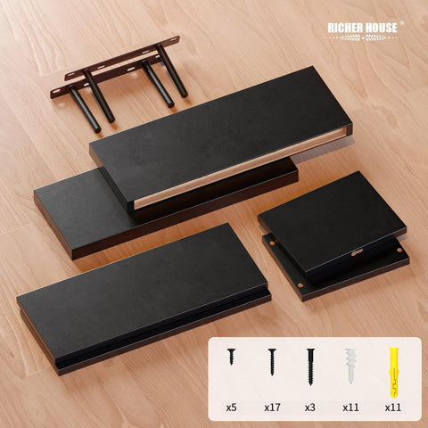 RICHER HOUSE bedside and bathroom shelves blend with any style for clutter-free spaces.