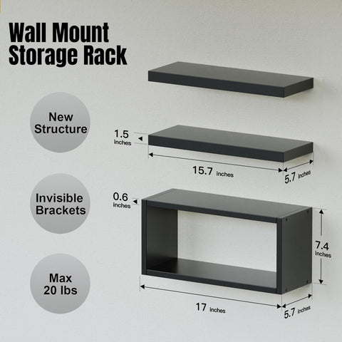 RICHER HOUSE 3-shelf set provides versatile room storage for plants, photos, or books.