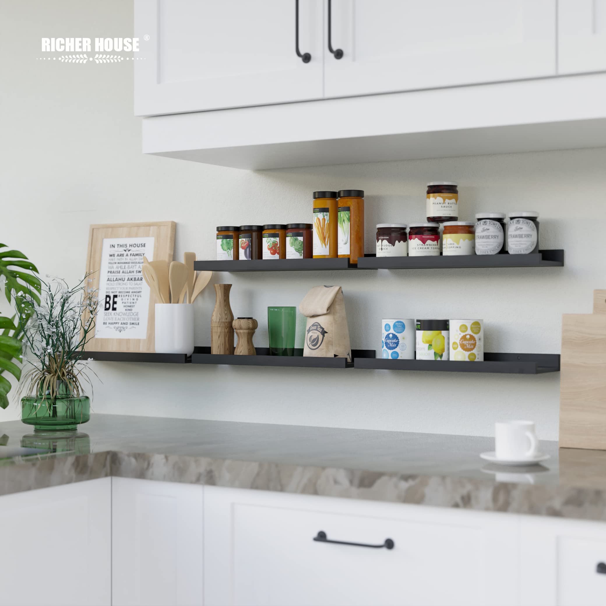 RICHER HOUSE kitchen spice ledges save counter space