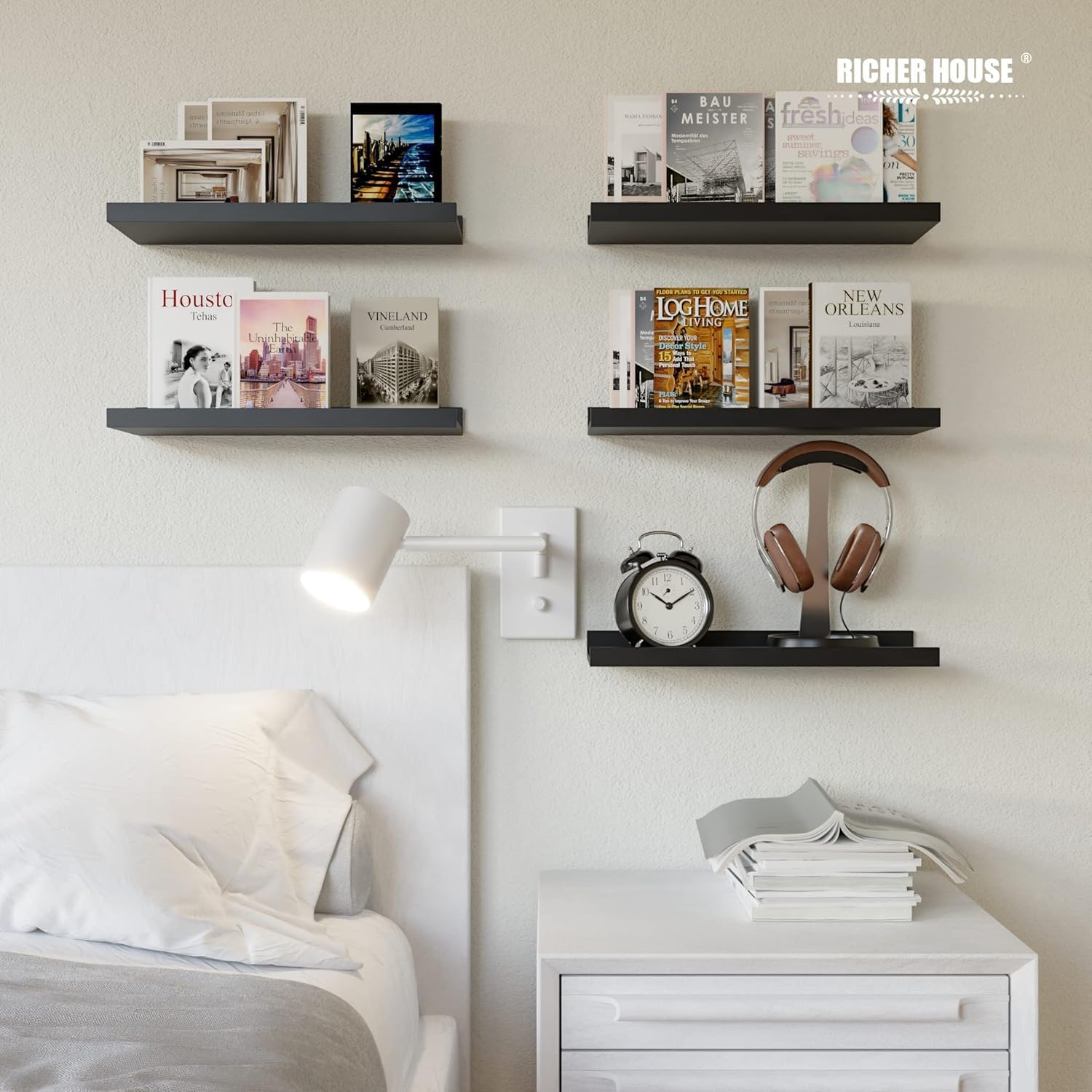 RICHER HOUSE modern picture ledge with lip suitable for photos