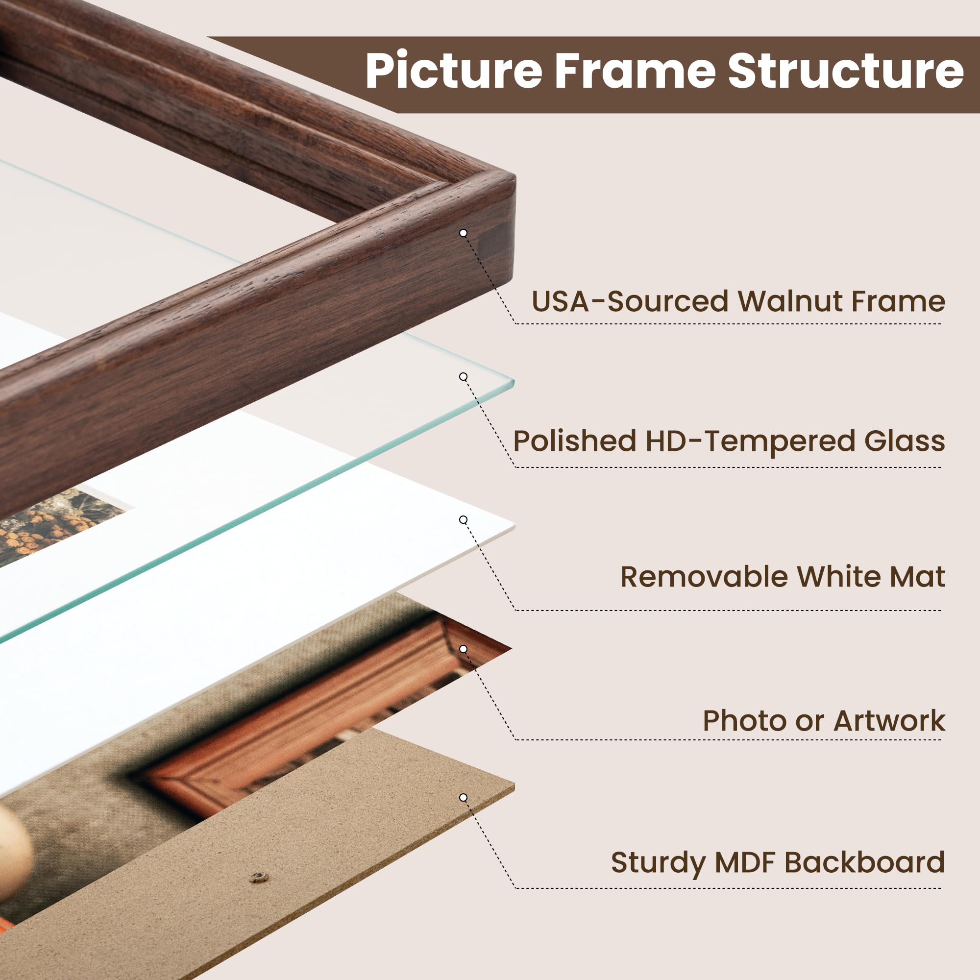RICHFOCUS 8x10 frame on a desk for tabletop display