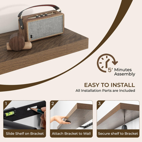 RICHFOCUS display shelves showcase decor, trophies, and photos with tasteful style.